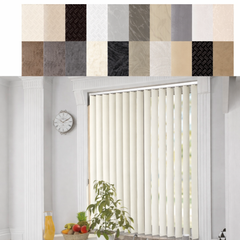 PVC BLACKOUT Replacement Vertical Blind Slats Print Pattern Fabrics 89mm (3.5")