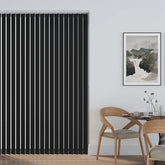 Vertical Blinds Blackout Black Rita Made To Measure Complete Kit 89mm Rail Slats
