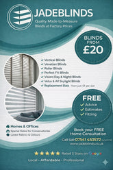 Vertical Blinds,Day & Night, Venetian, Roller,Perfect Fit,Skylights, Slats Only