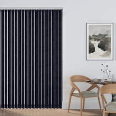Vertical Blinds PVC Waterproof Blackout Made To Measure Complete Kit 89mm Havana