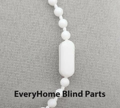 Vertical Blind Beaded Pull  Control Chain operating cord 2.5mm x 2mm - White