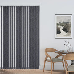 Vertical Blinds PVC Waterproof Blackout Made To Measure Complete Kit 89mm Havana