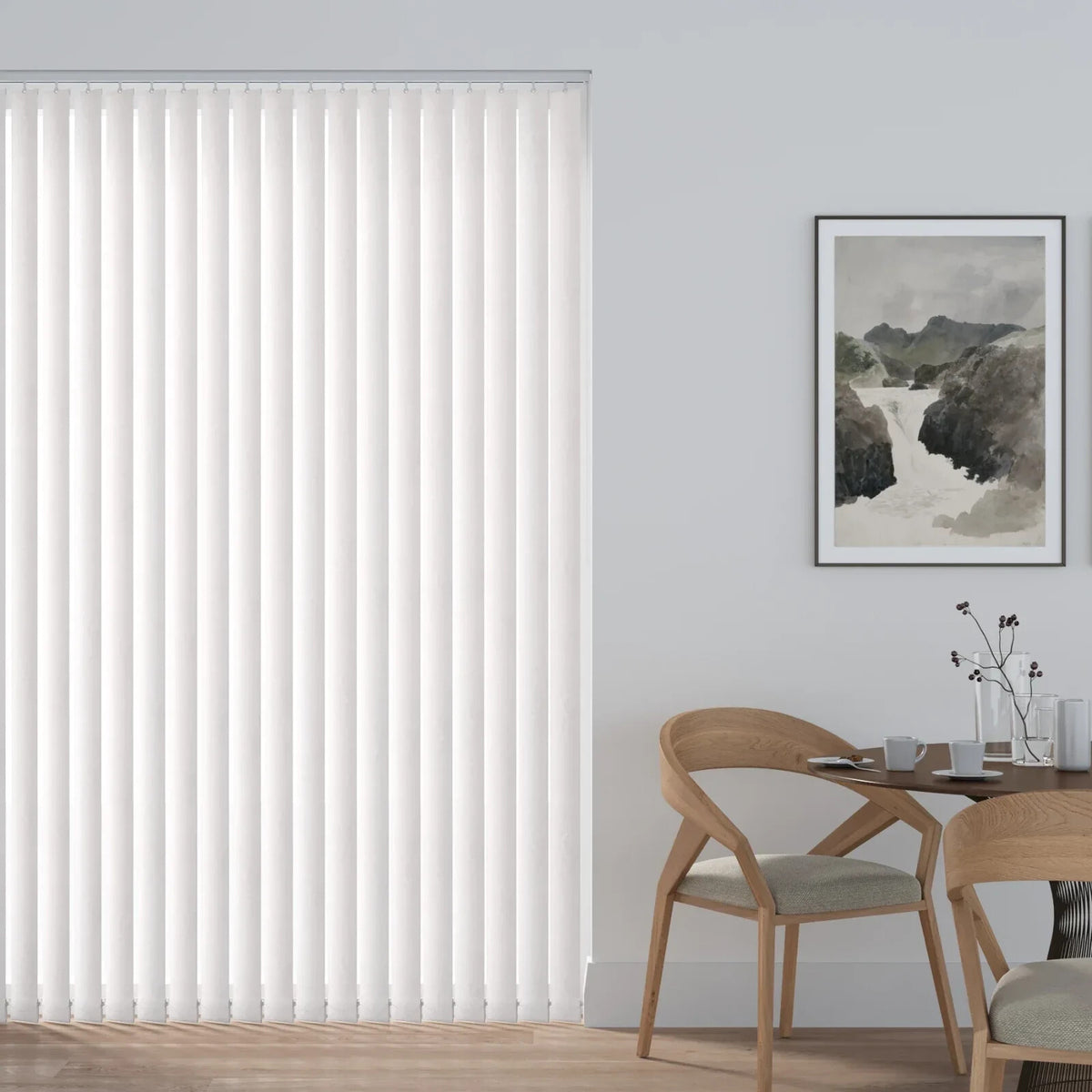 Vertical Blinds PVC Waterproof Blackout Made To Measure Complete Kit 89mm Lahore